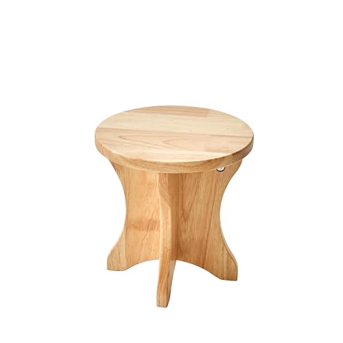 Rubberwood Toddler and Kids Standing Stool, Round