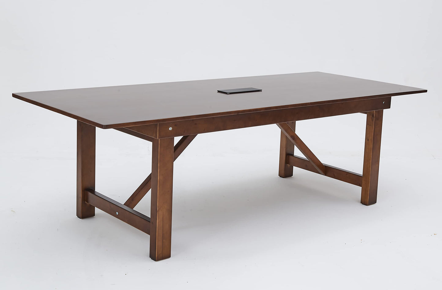 Pine Wood 6FTor8FT Table Rectangular, Kitchen Dining Table, Modern Conference Desk Table for Office-Brown