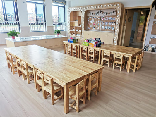 Round Wooden Kids Table, 60 cm Diameter (Square)