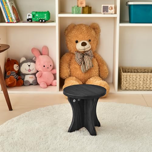 Rubberwood Toddler and Kids Standing Stool, Round