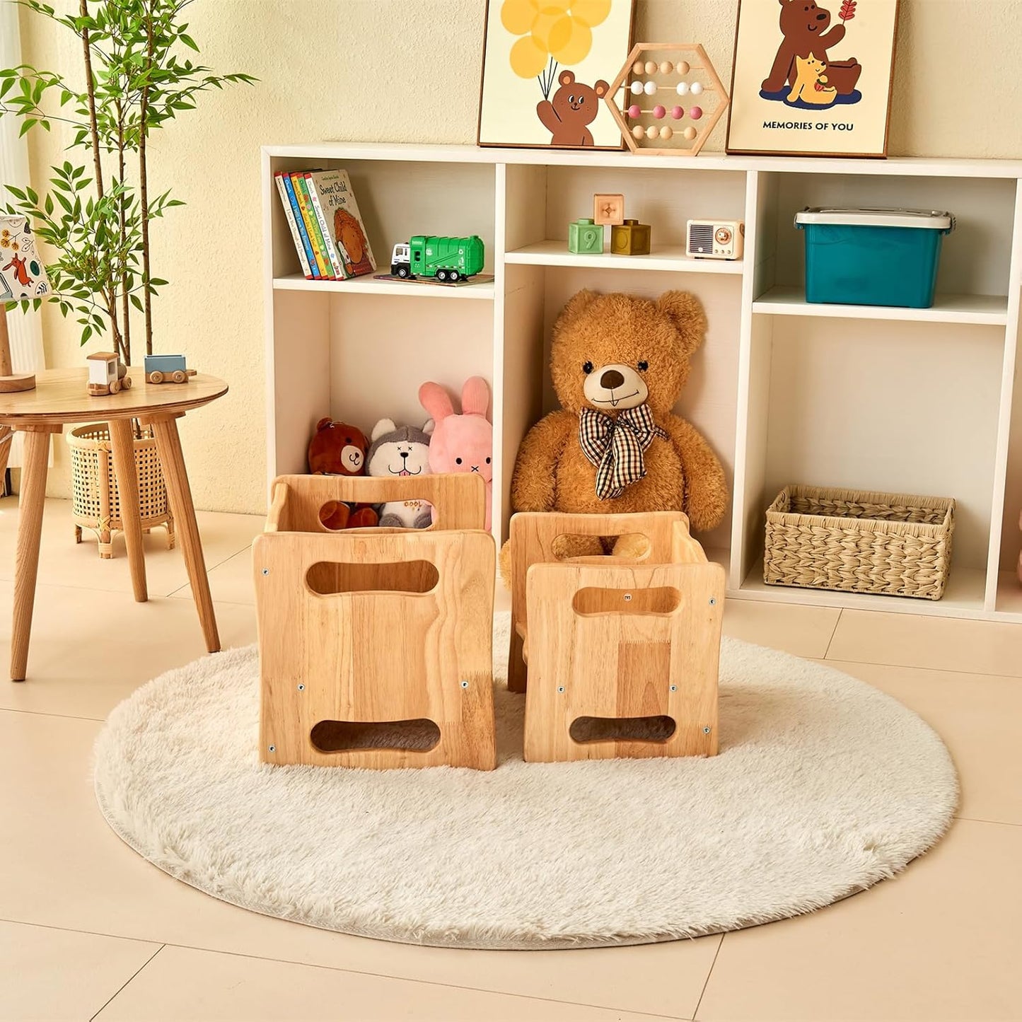 Rubber Wood Solid Wood Children Chair for Kids, Kindgarten and Kids' Home Furniture-Set