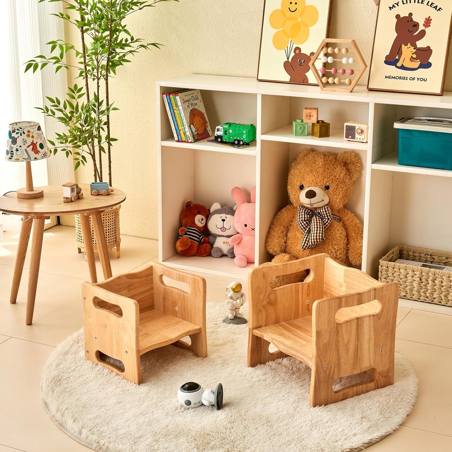 Rubber Wood Solid Wood Children Chair for Kids, Kindgarten and Kids' Home Furniture-Set