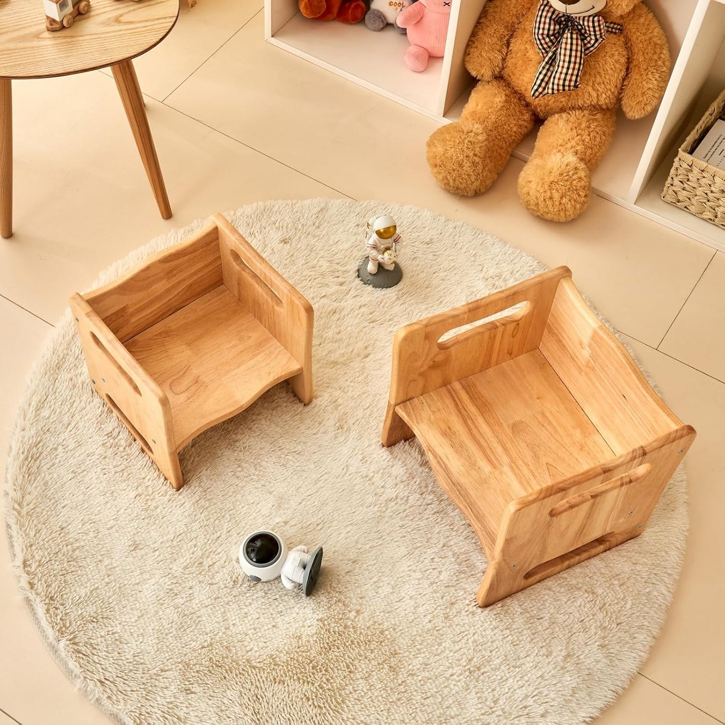 Rubber Wood Solid Wood Children Chair for Kids, Kindgarten and Kids' Home Furniture-Set