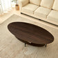 2-Tier Coffee Table Ash Wood Mid Century Moern Table with Sturdy Legs Tea Table for Living Room Bedroom