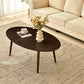 Ash Wood Brown Dining Table 4legs has Great Support Oval Dining Room Table Sturdiness Ease of Assembly