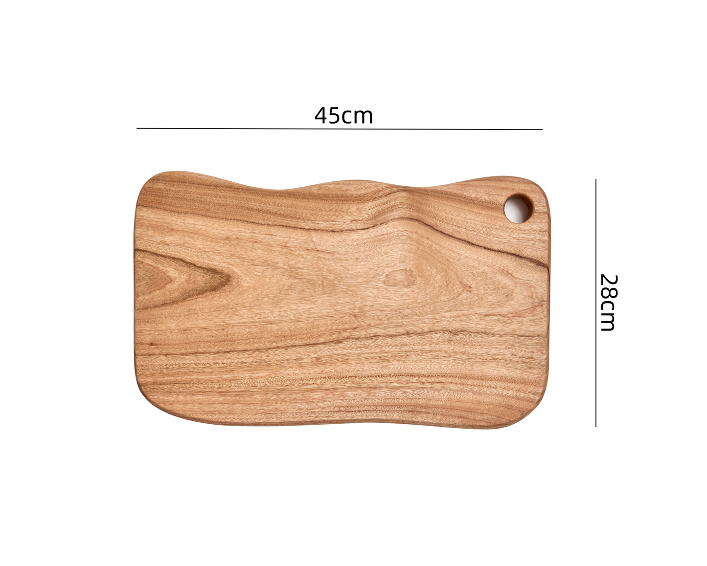 woJKod JK2410 Wooden Cutting Board,100% Natural Camphor Wood,One Piece Cutting Boards,Chopping,Serving Board,Durable & Hard Wearing,for Meat, Cheese, Bread, Vegetables & Fruits(45cm x 28cm x 3cm)