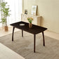 Ash Wood Brown Dining Table 4legs has Great Support Rectangular Dining Room Table Sturdiness Ease of Assembly