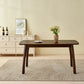 Ash Wood Brown Dining Table 4legs has Great Support Rectangular Dining Room Table Sturdiness Ease of Assembly