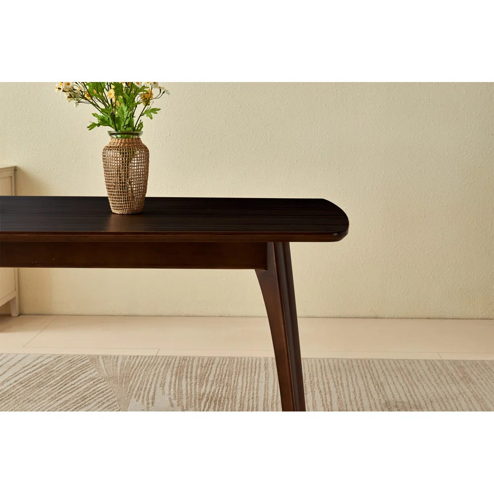 Ash Wood Brown Dining Table 4legs has Great Support Rectangular Dining Room Table Sturdiness Ease of Assembly