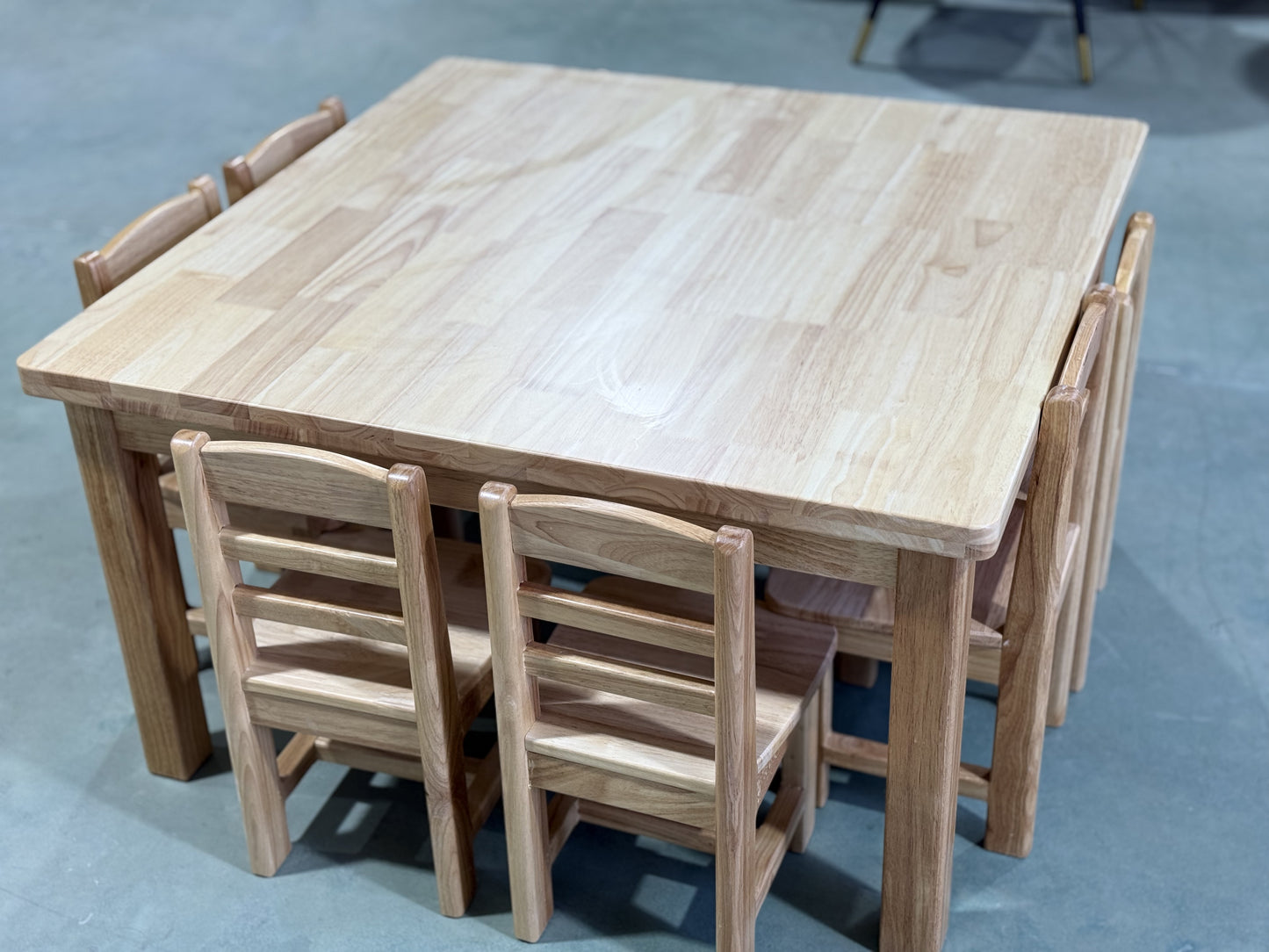 Round Wooden Kids Table, 60 cm Diameter (Square)